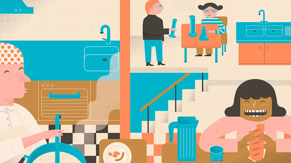 Serveis, Il·lustració per Aigües de Sabadell